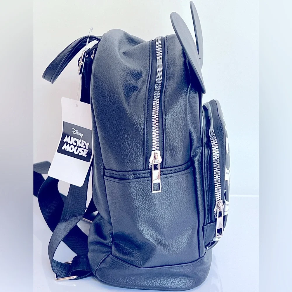 Adorable Black and White Mickey Mouse Backpack with Iconic Ears.  New with Tags.
